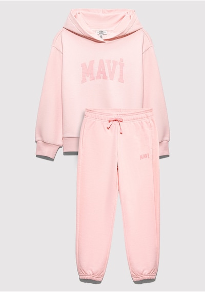 Mavi - Mavi Logo Baskılı Pembe Eşofman Takımı 7t10004-71007 Pembe