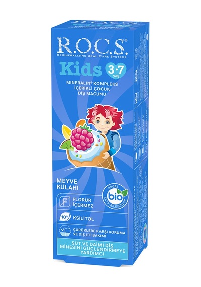 Rocs Kids 3-7 Yaş Florürsüz Diş Macunu 35 Ml / 45 G - 6 Adet Tarı