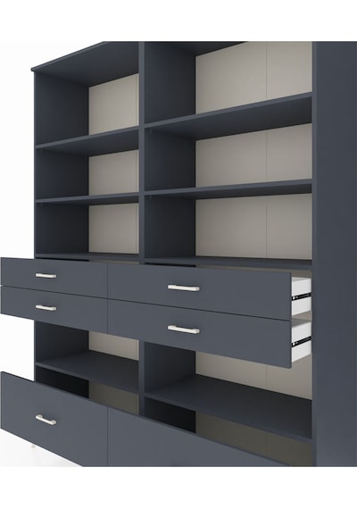 Hyperion Gardrop 8 Raflı 6 Çekmeceli 176x44x221 Antrasit-antrasit Antrasit Hyperion Gardrop 8 Raflı 6 Çekmeceli 176x44x221 Antrasit-antrasit Antrasit