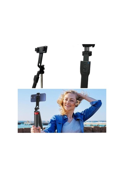150 Cm Selfie Çubuğu Tripod, Led Işıklı, Bluetooth Uzaktan Kumandalı, 360 Dönebilen Telefon Tutucu, Katlanabili Genel