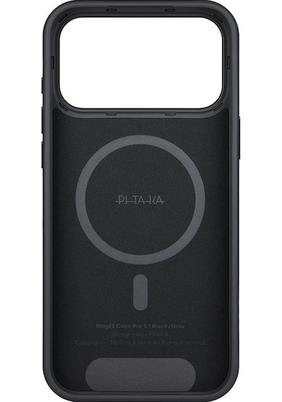 Apple Uyumlu iPhone 17 Pro Max Kılıf M-safeli 1500d Aramid Fiber Pitaka Military-grade Classic Serisi Siyah-gri Siyah - Gri