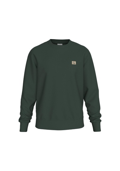 Calvin Klein Ls Eu Badge 350terry Cn Erkek Yeşil Sweatshirt-9574 Sycamore