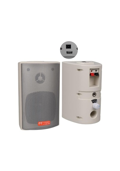 Magicvoice Mv-16 7.5 Cm 30 Watt Komütatörlü Hat Trafolu Beyaz Sütun Hoparlör 2 Li Takım