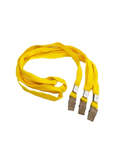 Mapi Metal Klipsli-polyester Dokuma Kart Askı İpi Sarı 10 Lu Blisterlı