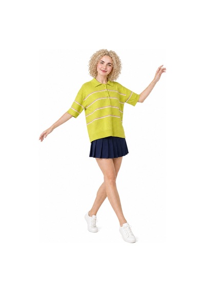 Maison Velora Kadın Yeşil Wardrobe Essentials Yazlık İplik Çizgili Polo Yaka Triko Bluz Yeşil 885107402 Yeşil Maison Velora Kadın Yeşil Wardrobe Essentials Yazlık İplik Çizgili Polo Yaka Triko Bluz Yeşil 885107402 Yeşil