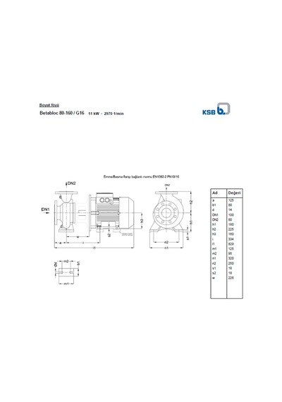 Ksb Betabloc 80-160 /g16 11 Kw