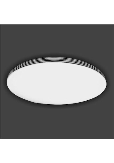 35w Sıva Üstü Armatür Dekoratif Led Panel Krom Çizgili Beyaz