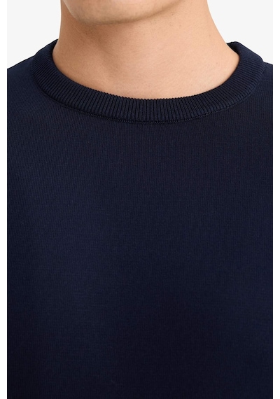 Defacto Regular Fit Bisiklet Yaka Basic Düz Premium Triko Kazak A5268ax25aunv64 Lacivert