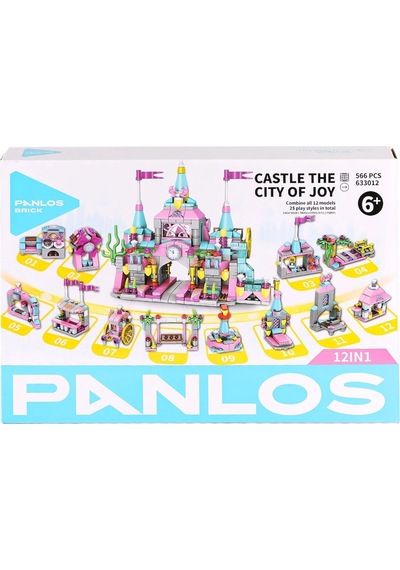 P633012 Panlos Brick - Eğlence Şehri Kalesi 12'si 1 Arada - 556 Parça Yapım Seti