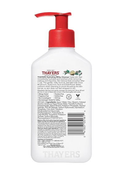 Thayers Kar ve Hyaluronik Asit İçerikli Nemlendirici Sütlü Yüz Temizleyici 237 ML