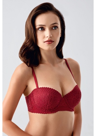 New Bra 33-8355 Destekli Sütyen bordo