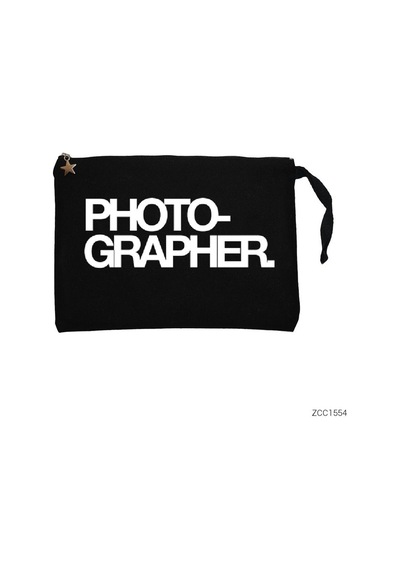 Zepplin Giyim Photographer Siyah Clutch Astarlı Cüzdan / El Çantası