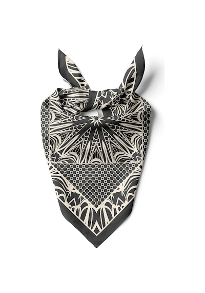 Karanlık Tılsım Desen 60x60 Cm Viskon Modal Erkek Bandana/fular Çok Renkli