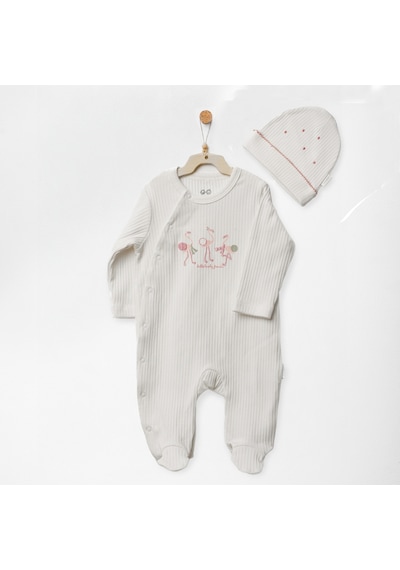 Andywawa Kız Bebek Tulum Takım - Andywawa - Ecru - 0-1 Ay - Ac27214-ecru-0-1 Ay ekru