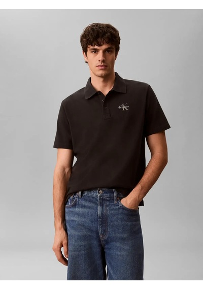 Calvin Klein Ss Ez Monologo Casua, Ub1 Siyah Erkek Polo