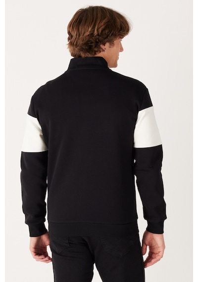 Wrangler Regular Fit Normal Kesim Pamuk İçi Polarlı Dik Yaka Siyah Sweatshirt - W232526 001