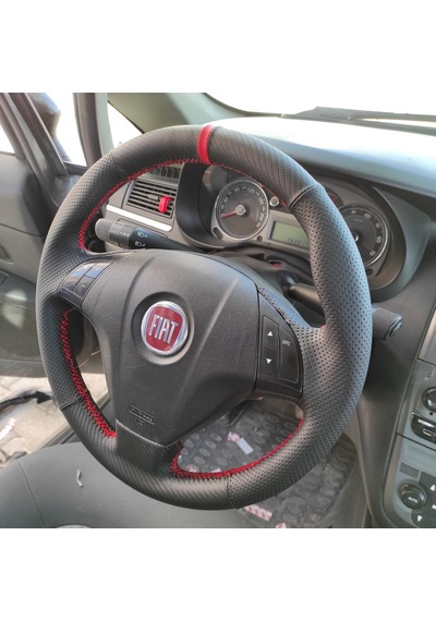 Fiat Linea Noktalı Karbon Yüzüklü Araca Özel Direksiyon Kılıfı