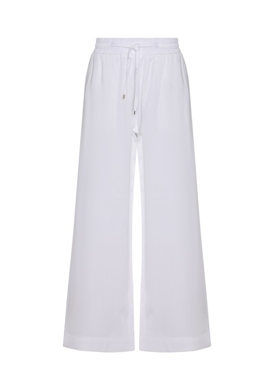 Yargıcı Geniş Yüksek Bel Pantolon 26ykpn3068x 002 Beyaz