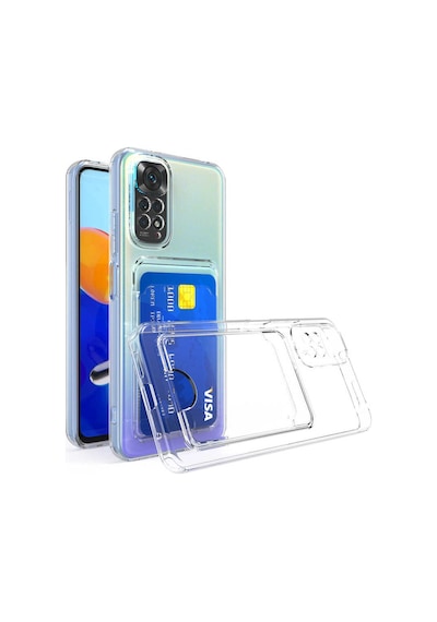 Ardemix Redmi Note 11 Pro 5g Kılıf Kartlıklı Şeffaf Setra Clear Silikon Kapak - Renk Renksiz