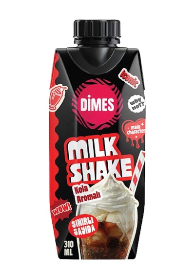 Dimes Milk Shake 310 Ml 4 Lü Karma Set - Çikolata - Antep Fıstığı - Kola - Çilek