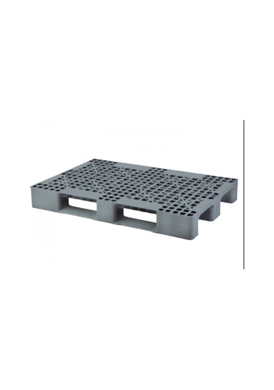 80 X 120 X 15 Cm Plastik Palet Euro Gri Delikli - Parti No: 2