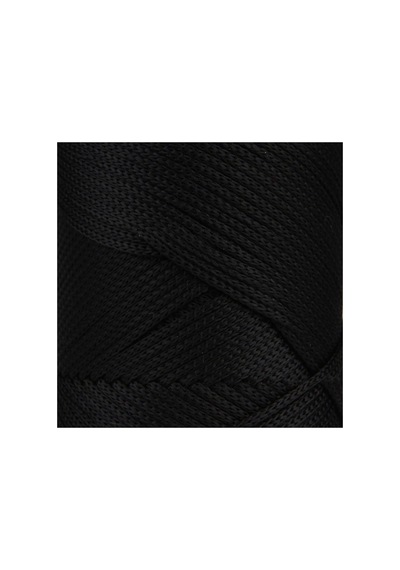 2 Mm - 200 Gr Polyester Makrome Ipi Siyah 230 M Polyester Makrome Ip Supla Ip Ve Çanta Ipliği Siyah