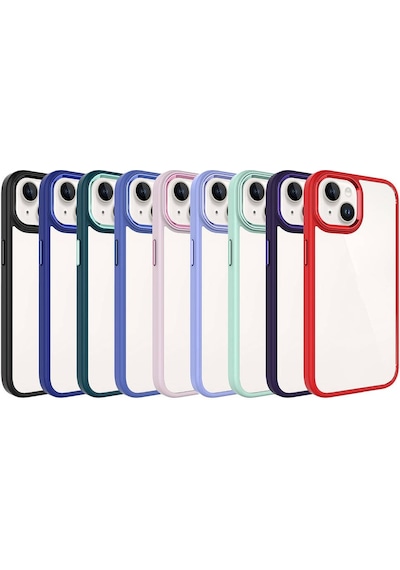 Apple Uyumlu iPhone 15 Plus Zore Krom Kılıf-kırmızı Kirmizi