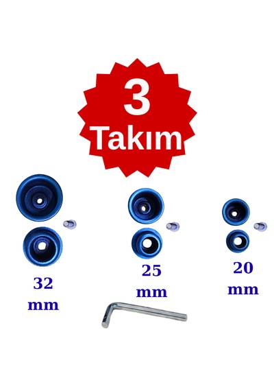 Welder Pprc Plastik Boru Kaynak Makinesi Pafta, Lokma Takımı 20, 25, 32 Mm Mavi Teflon