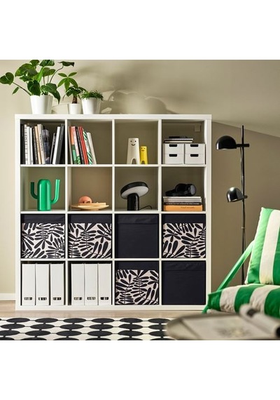 Ikea Dröna Kutu, Siyah-kırık Beyaz, 33x38x33 Cm