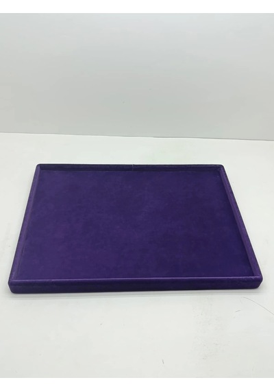 Süet Kumaş Mor Renk 34/24 Cm Takı Servis Sunum Tablası