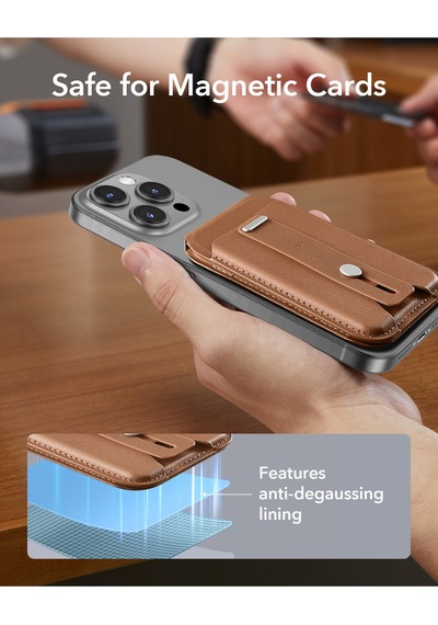 Halolock Magsafe Wallet Standlı Cüzdan Kahverengi Kahverengi