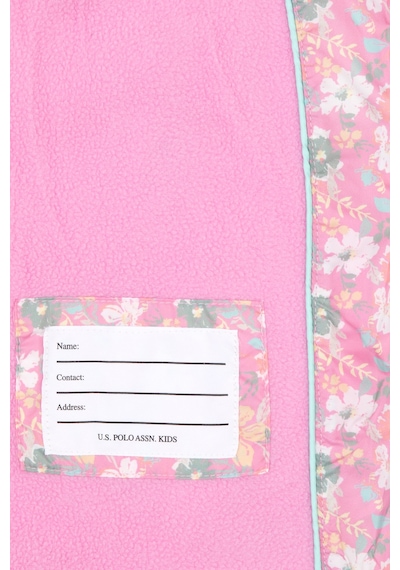 U.S. Polo Assn. Kız Çocuk Pembe Kapüşonlu Şişme Yelek 50313062-VR167