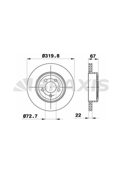 Braxis Ad1091 Fren Diski Arka Chrysler 300c 04-12 Dodge Challenger 4779209ab