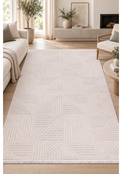 Pruva Vizon Modern Sade Salon Oturma Odası Koridor Halısı Robot Süpürge Uyumlu Kolay Temizlenebilir Özel Ölçü Polyester Sisal Tarzı