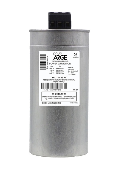 Grup Arge Knd T30.0 30/36,30 Kvar 400/440 V Trifaze Kompanzasyon Kondansatörü Ga7214