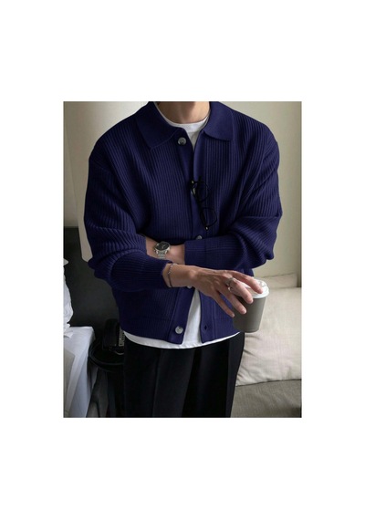 Cool Tarz Erkek Lacivert Düğme Detaylı Gömlek Yaka Regular Fit Triko Hırka Lacivert Lacivert Cool Tarz Erkek Lacivert Düğme Detaylı Gömlek Yaka Regular Fit Triko Hırka Lacivert Lacivert