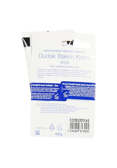 Neutrogena Parfümlü El Kremi 75 Ml + Dudak Kremi Spf 20 4,8 G Parfümlü Onarıcı El Kremi Kuru Dudaklar İçin Nemlendirici Balm