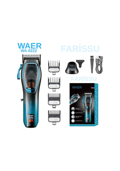 Waer Wa-0222 Profesyonel 9000 Rpm Manyetik Motorlu Saç Kesme Makinesi 3 Saat