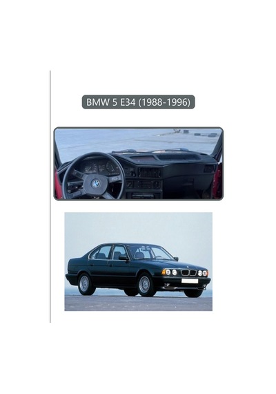 Bmw 5 E34 1988-1996torpido Koruma Halısı Gri Kenar