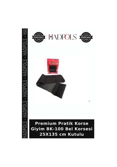 Premium Pratik Korse Giyim Bk-100 Bel Korsesi 25x135 Cm Kutulu