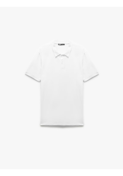 Koton Slim Fit Kısa Kollu Pike Kumaş Pamuklu Polo Yaka Tişört Beyaz 5sam10015mk Beyaz