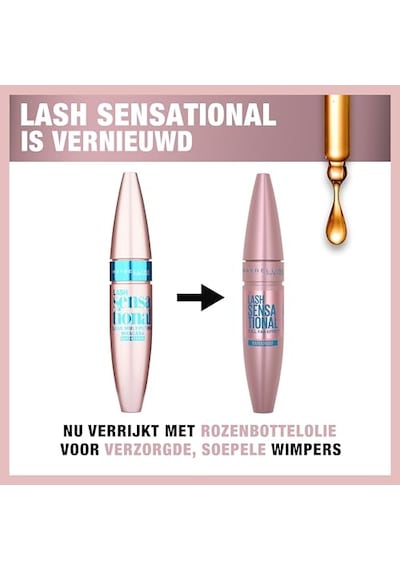 Maybelline New York Lash Sensational Yelpaze Etkili Suya Dayanıklı Siyah Maskara 1 X 9.4 Ml 00