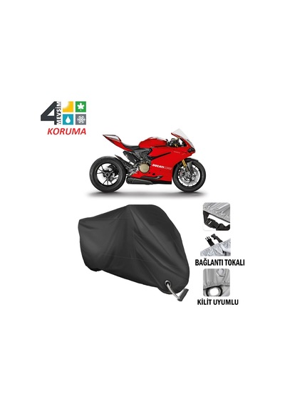 Ducati 1199 Panigale R Motosiklet Brandası ( Kilit Uyumlu - Siyah