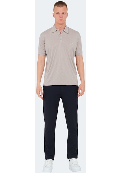 Slazenger KATSURO Erkek Polo Yaka Taş Gri Tişört