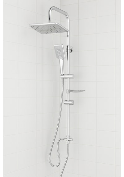 Krom 4lü Set Banyo Bataryası Eviye Bataryası Lavabo Bataryası Duş Tepe Yağmurlama Seti Özel Seri Krom