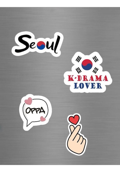 Kore Dizisi K-drama Lover Seoul Oppa Yazılı Kalpli Süs Buzdolabı Magneti