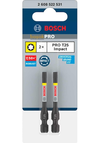 Bosch Pro Impact T25 Torx Vidalama Ucu 55 Mm 2'li 2608522531