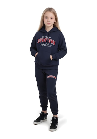 Fyk Kids Kız Çocuk Kapüşonlu Yazı Baskı Detaylı Eşofman Takımı Lacivert Fyk Kids Kız Çocuk Kapüşonlu Yazı Baskı Detaylı Eşofman Takımı Lacivert