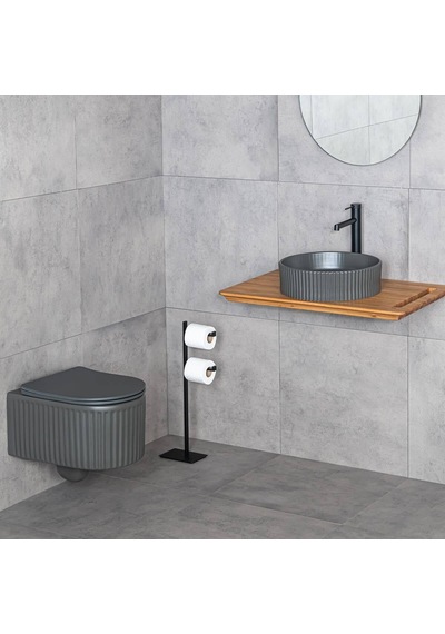 Lena - Tezgah Üstü Mat Füme Lavabo  - E-w1001mf- Diğer