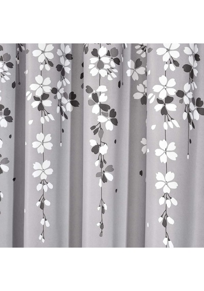 Ağlayan Çiçek Odası Karartma Pencere Perde Paneli Çifti, Gri, 63 "u X 52" G + 2" Başlık